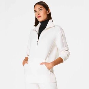 NWT, SPANX AirEssentials Half Zip Tunic, XS, White